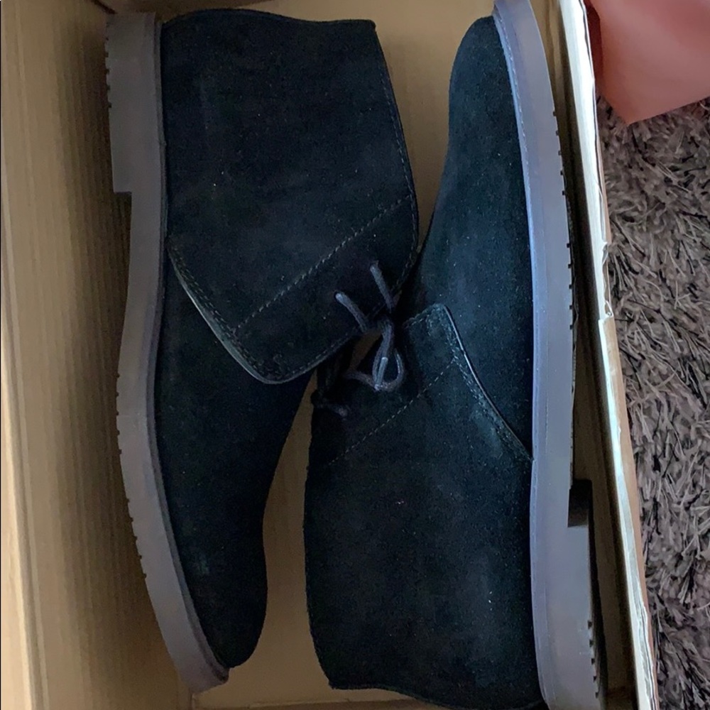 NEW - black suede desert boots